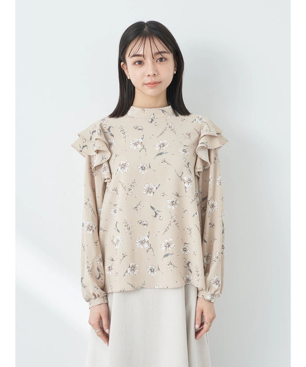 earth music&ecology フリルスリーブブラウス 