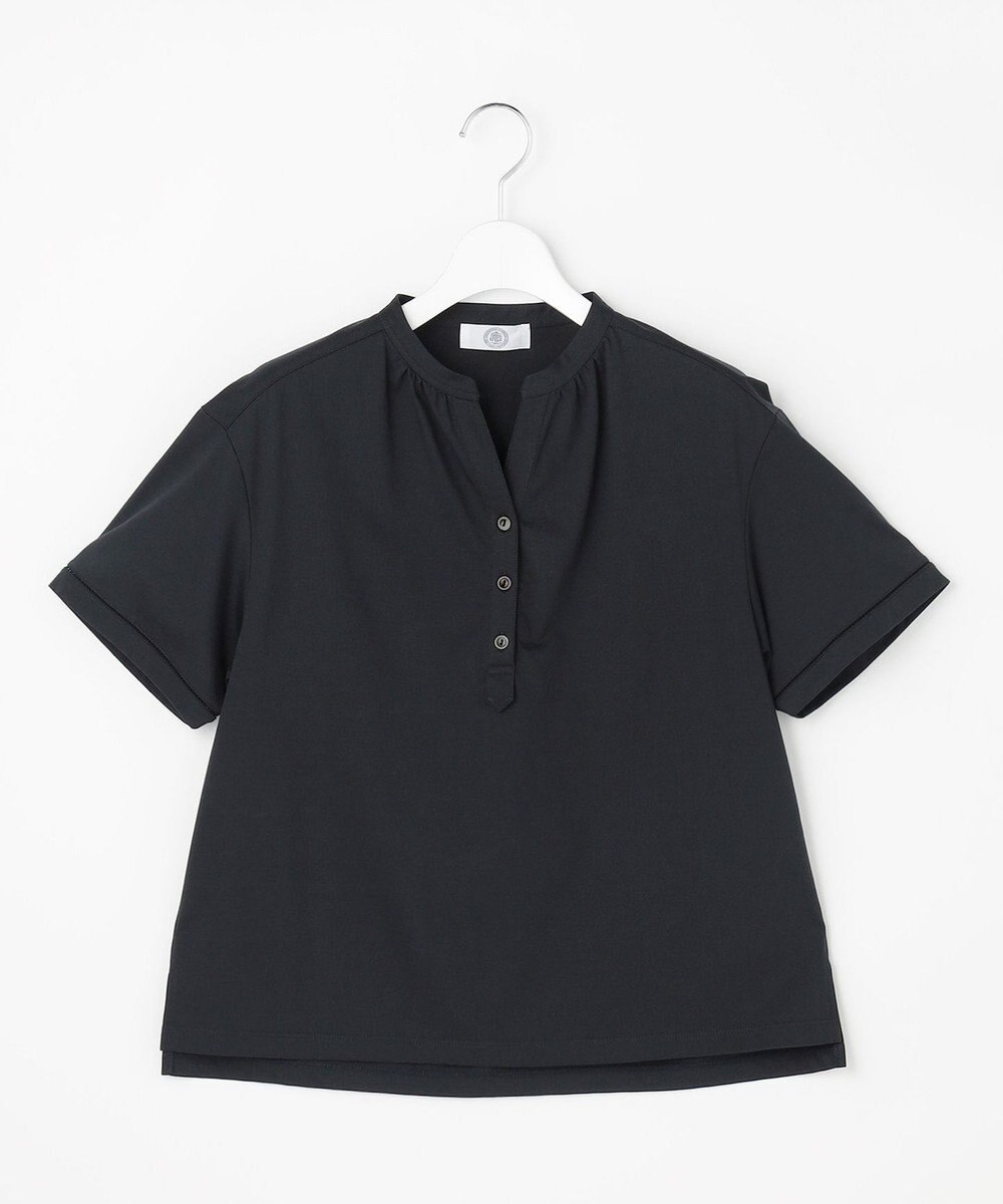 J.PRESS LADIES L プレーティングジャージー バンドカラー カットソー 