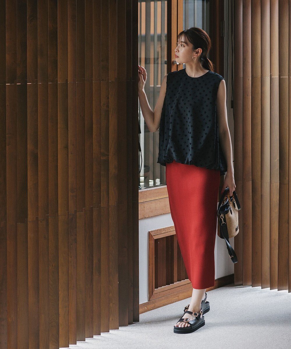 #Newans ジャガードドットバルーンブラウス 