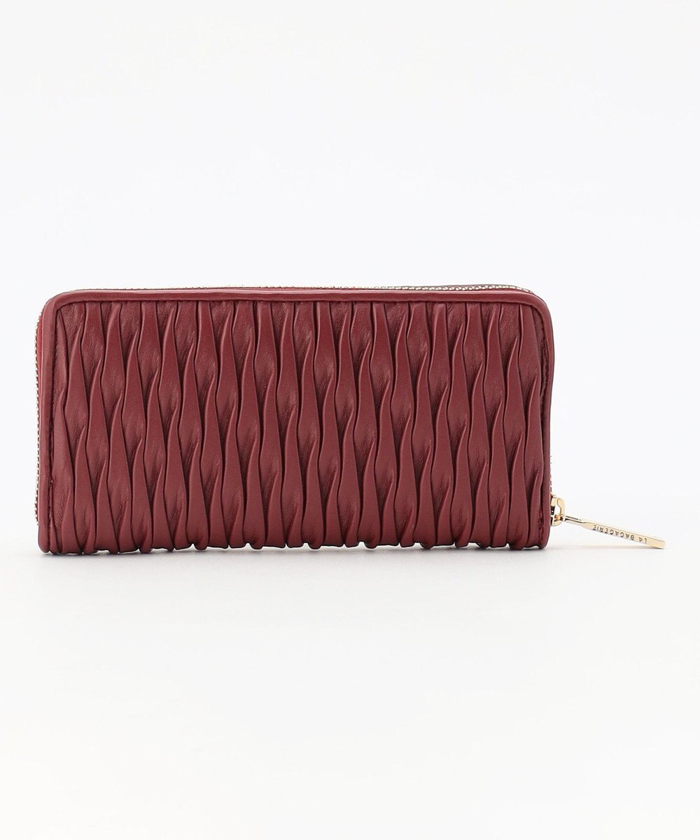 LA BAGAGERIE シープレザープリーツ加工ラウンドウォレット 