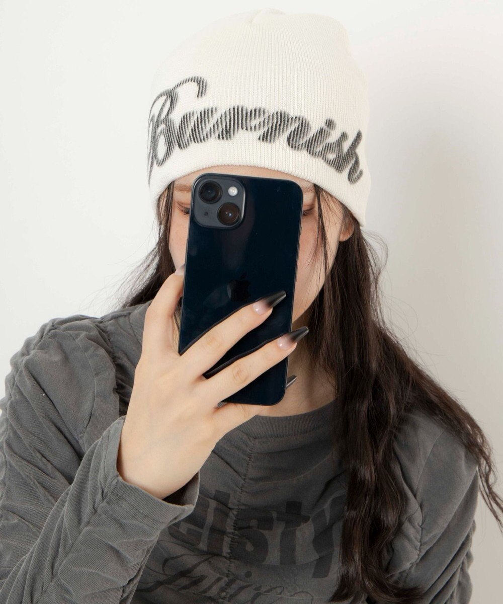 WEGO ロゴプリントシングルニットワッチ 