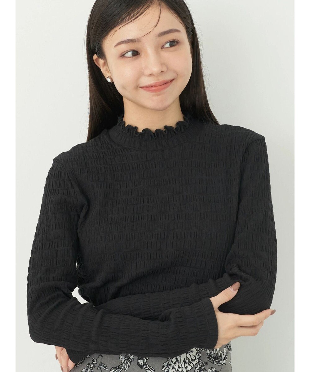 earth music&ecology シャーリングハイネックプルオーバー 