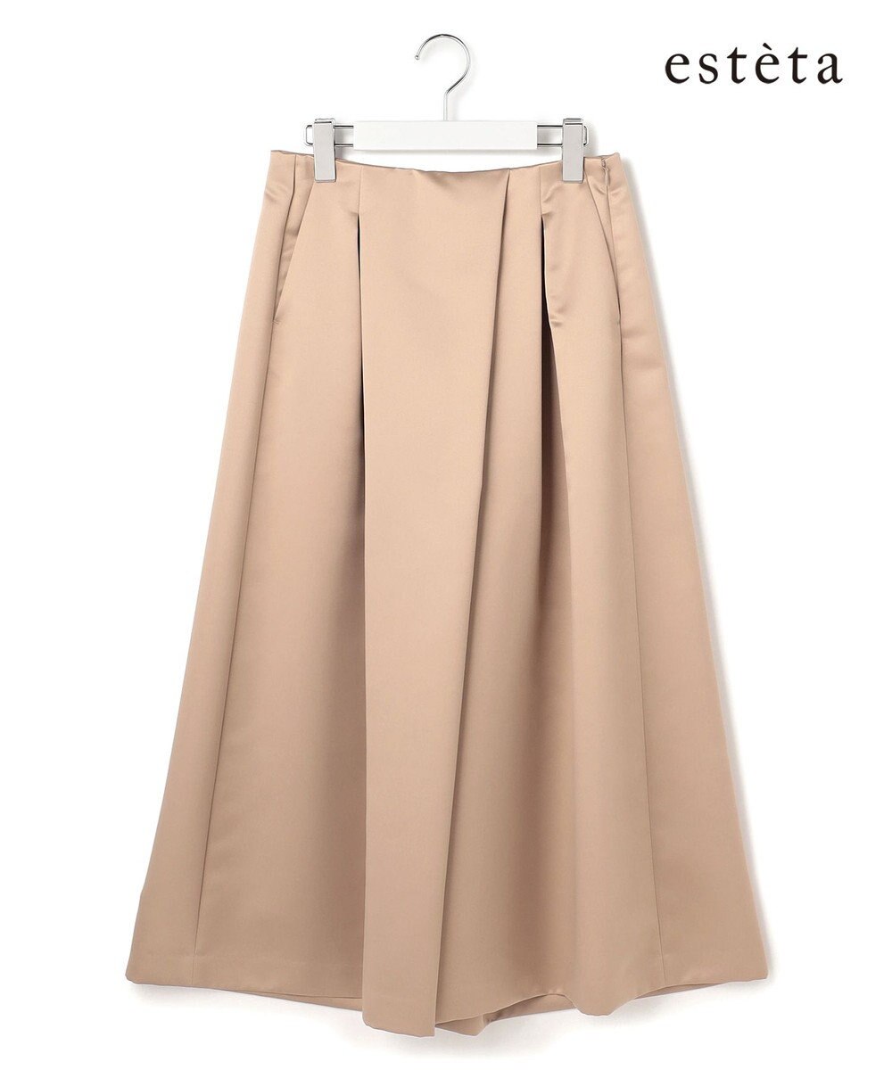 23区 【エステータ】フォルムサテン キュロットパンツ 