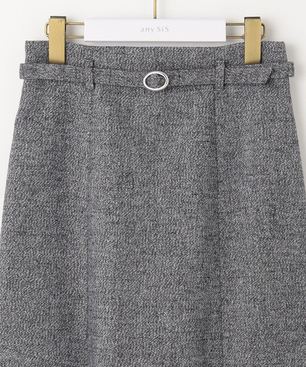 ANY SIS 【洗える】ラメツイードナローフレア スカート 