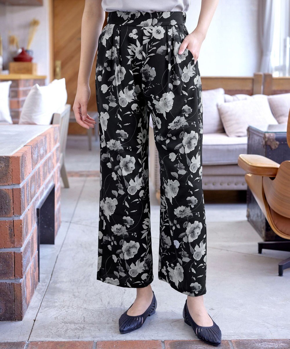 Tiaclasse 【洗える】アソートプリントワイドパンツ 