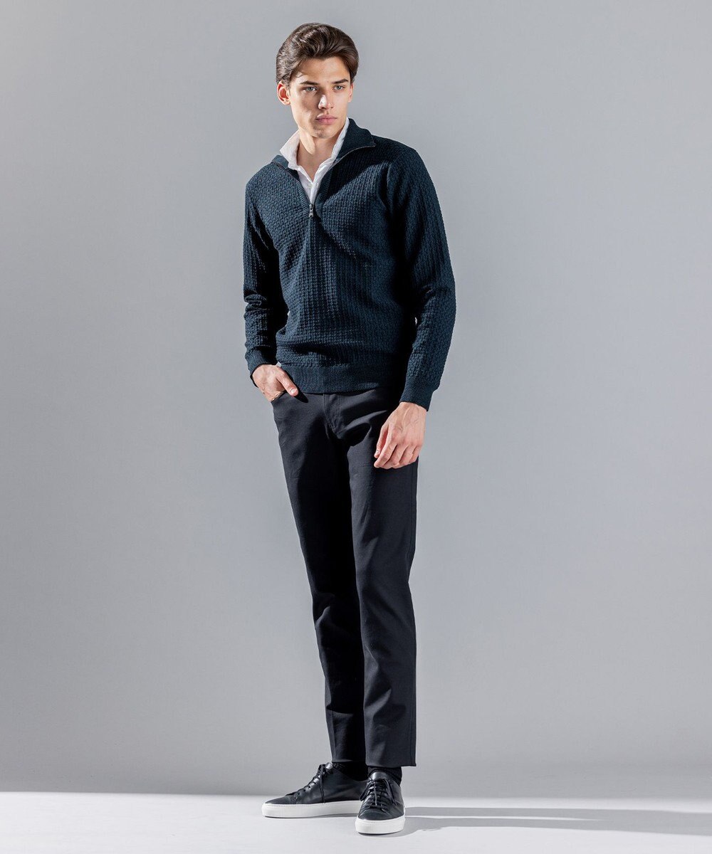 JOSEPH HOMME 【WEB限定】ヴィスコースリンクス　ハーフジップニット 