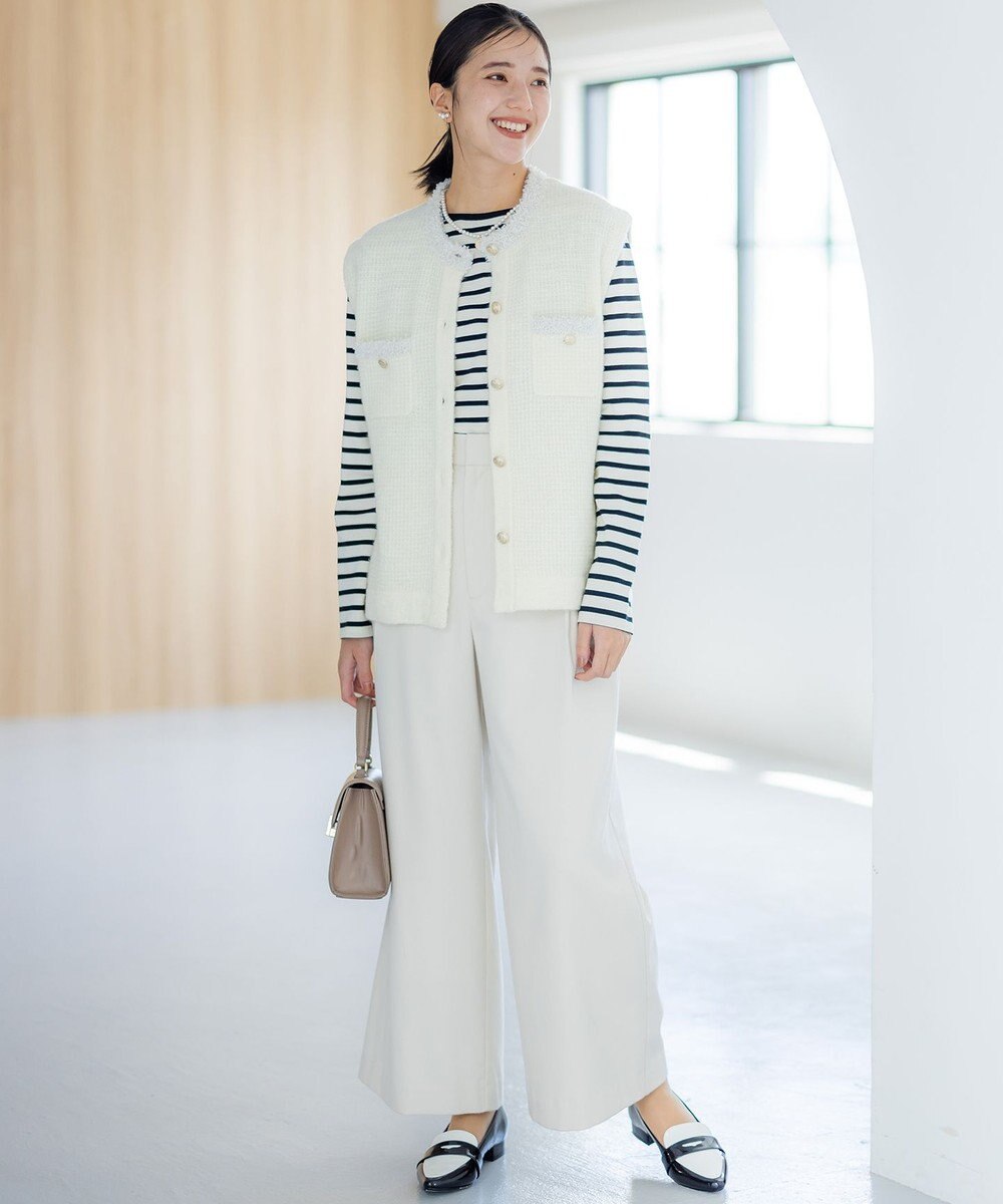 組曲 【WEB限定】ツィードニットベスト 