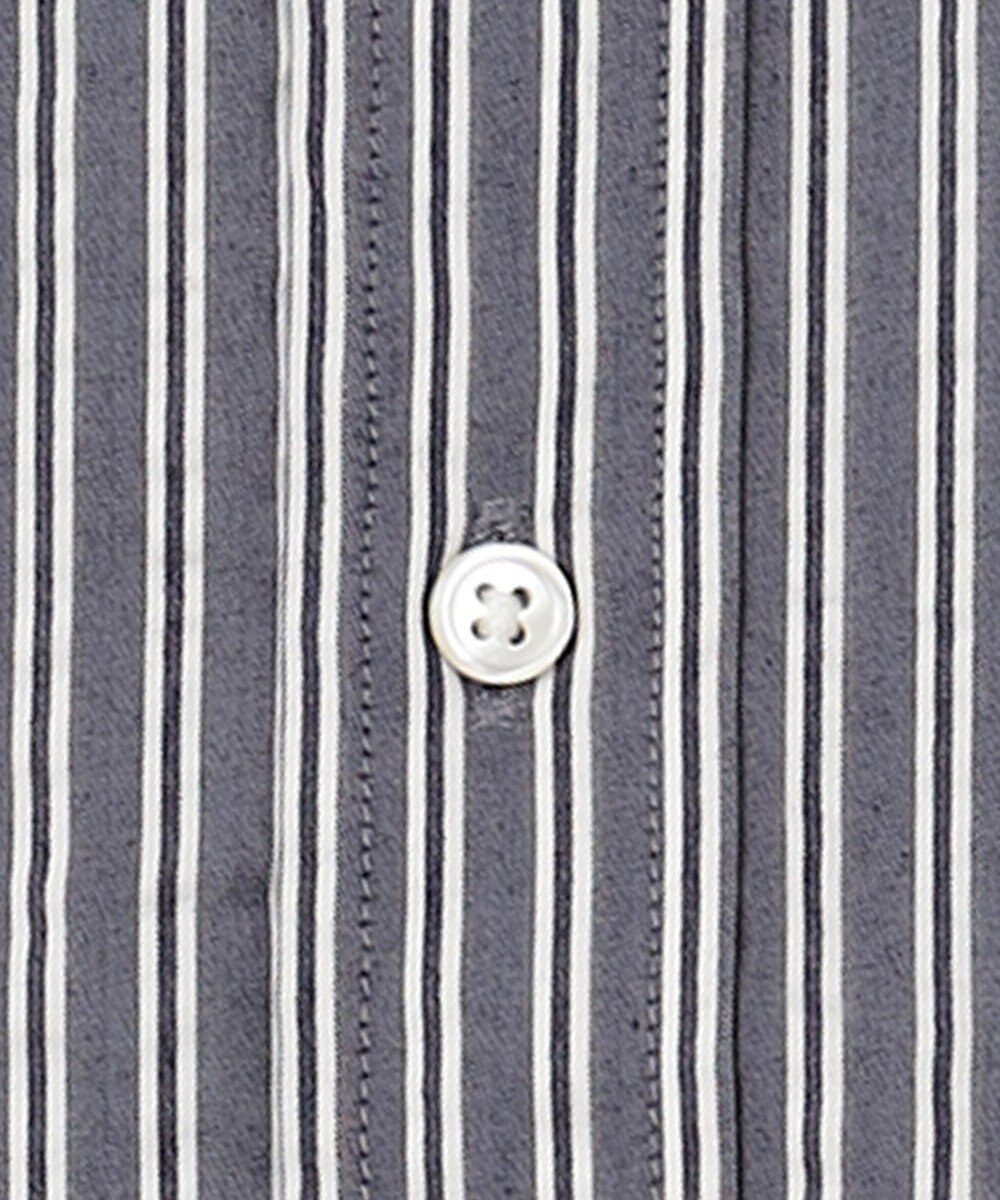 J.PRESS MEN 【クールマックス】サッカーマルチストライプ バンドカラーシャツ 