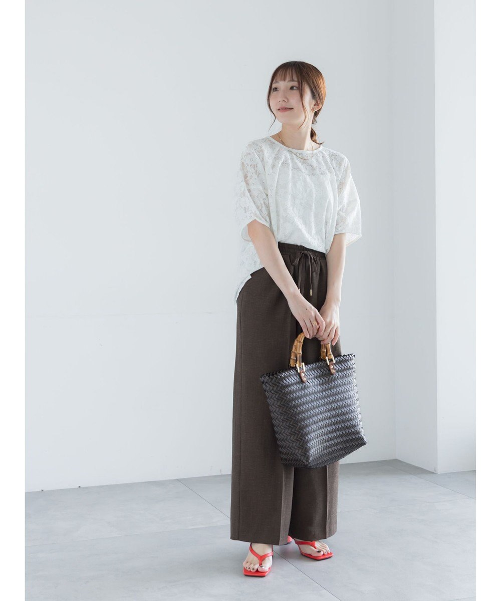 Te chichi メッシュレースボリュームスリーブブラウス 