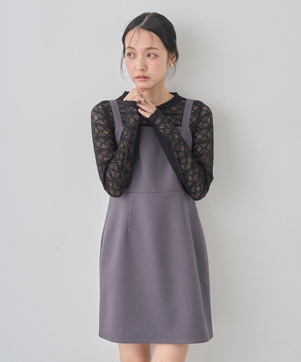 earth music&ecology スクエアネックミニワンピース 