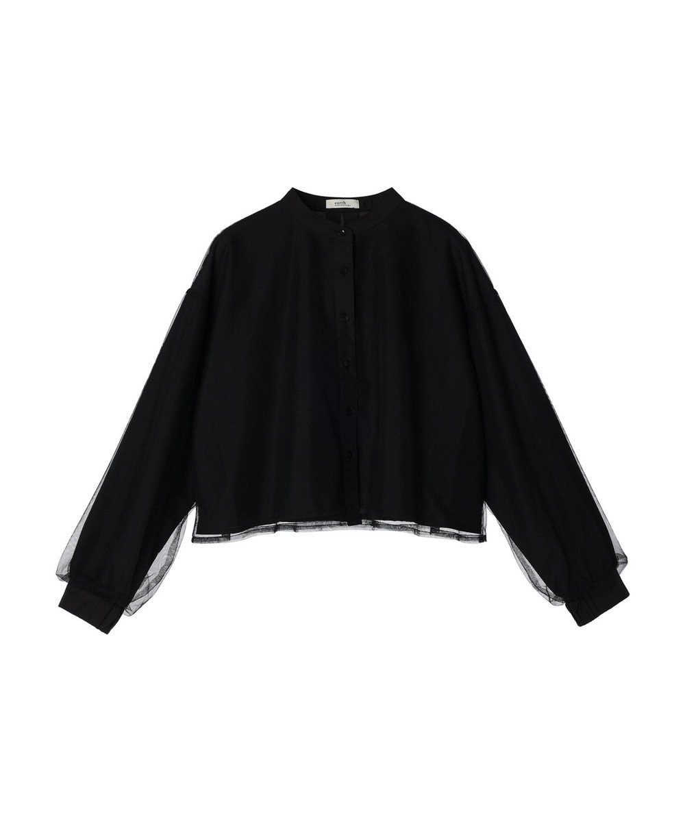 earth music&ecology チュールレイヤードシャツ 