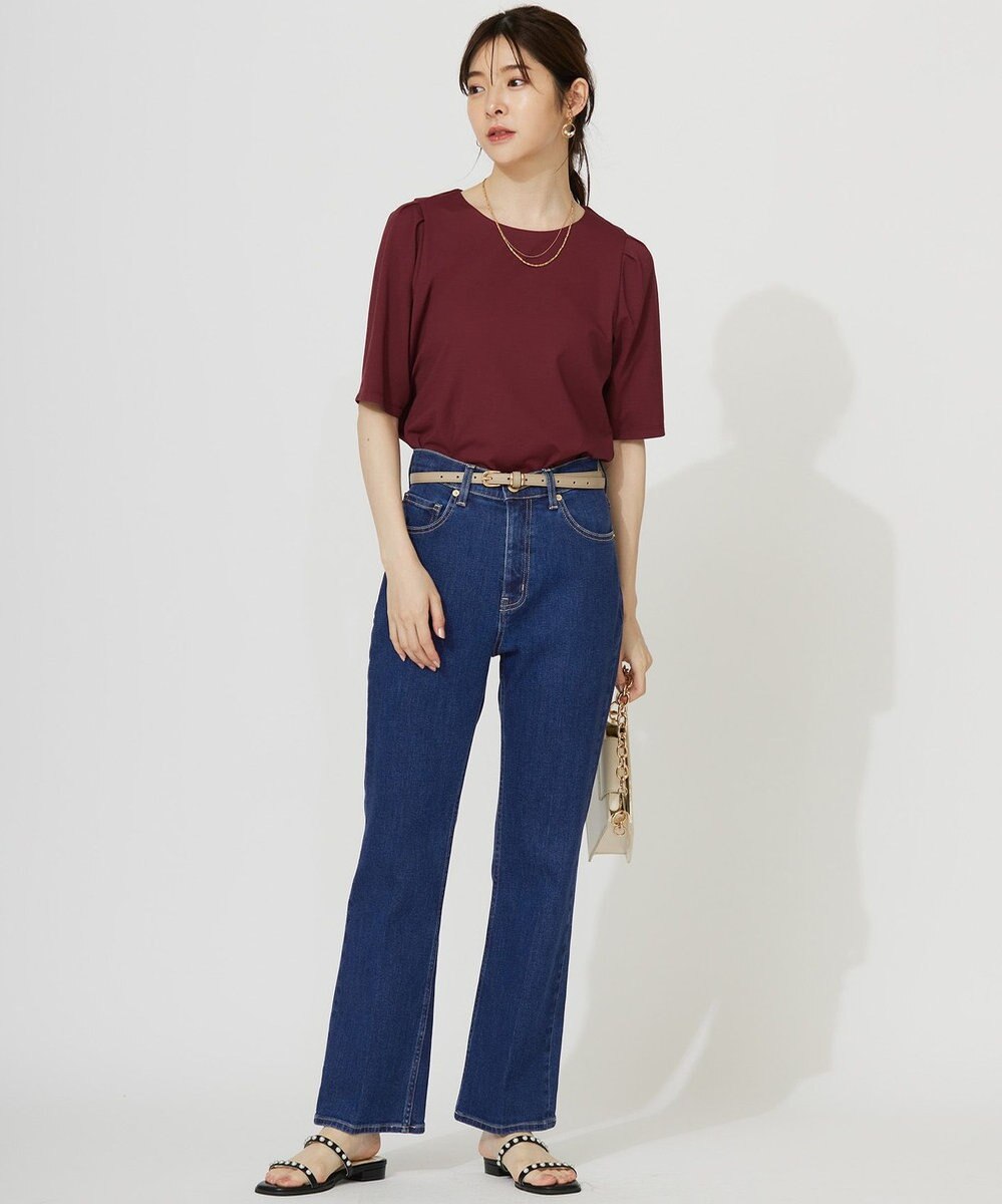 ANY SIS 【接触冷感・UVカット・洗える】ハイストレッチスムースタックスリーブ カットソー 