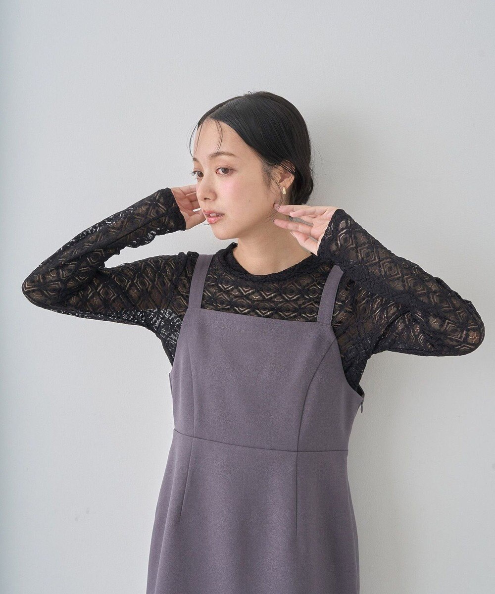 earth music&ecology スクエアネックミニワンピース 