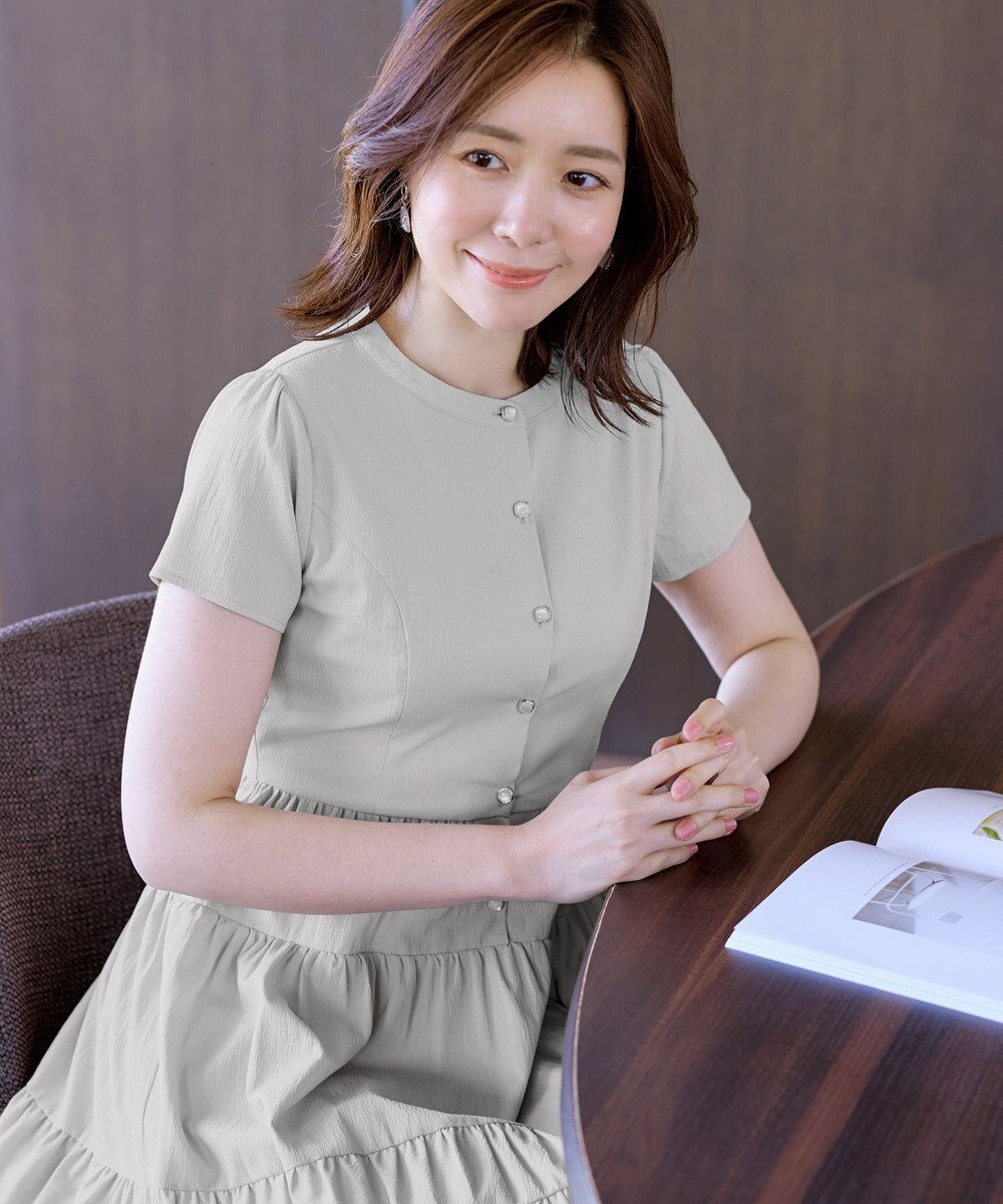 Tiaclasse 【洗える】 ティアードシャツワンピース 