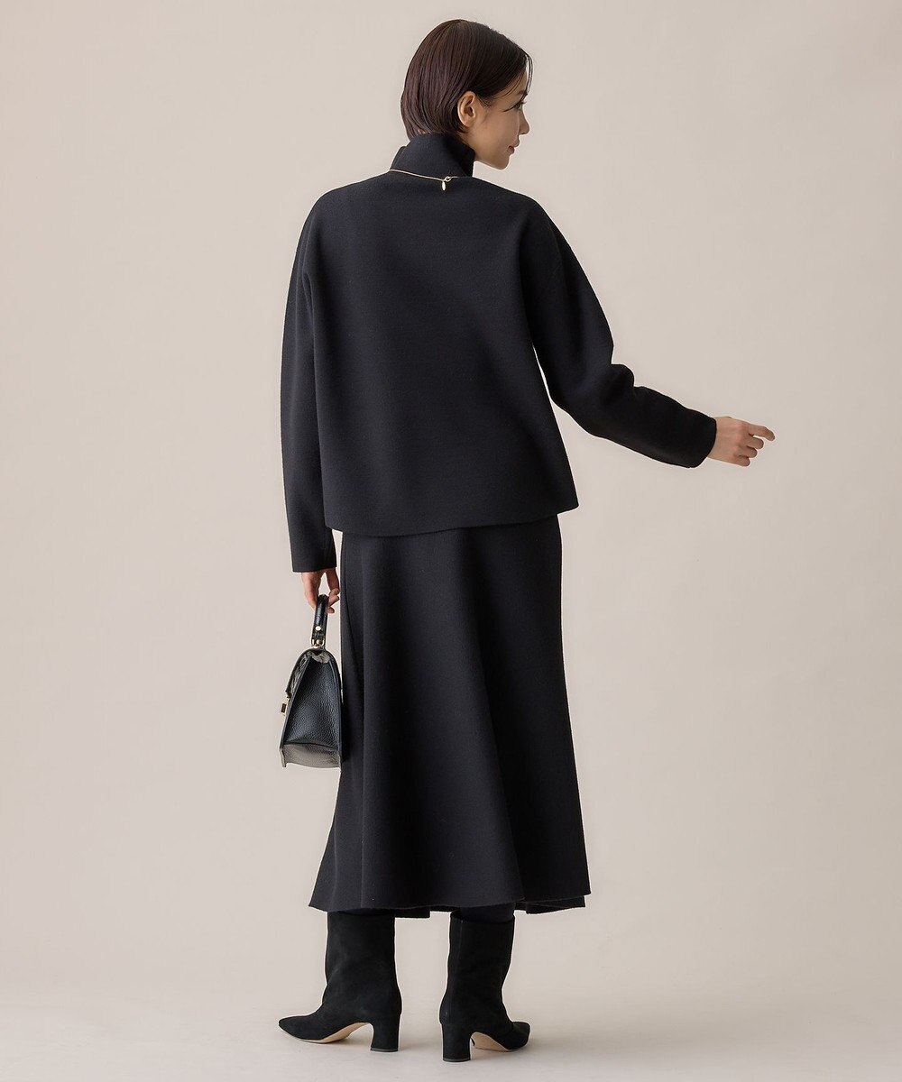 自由区 S 【洗える】ウールミラノハイネック ニット 