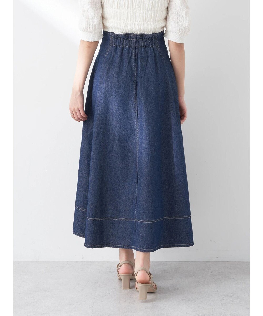 earth music&ecology フロントジップタックフレアスカート 