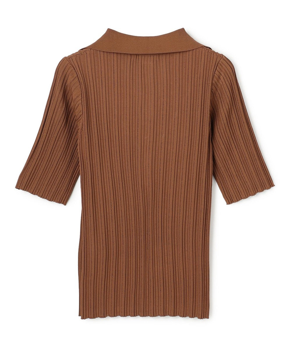 BEIGE， LABRADO / ランダムリブ スキッパーニット 