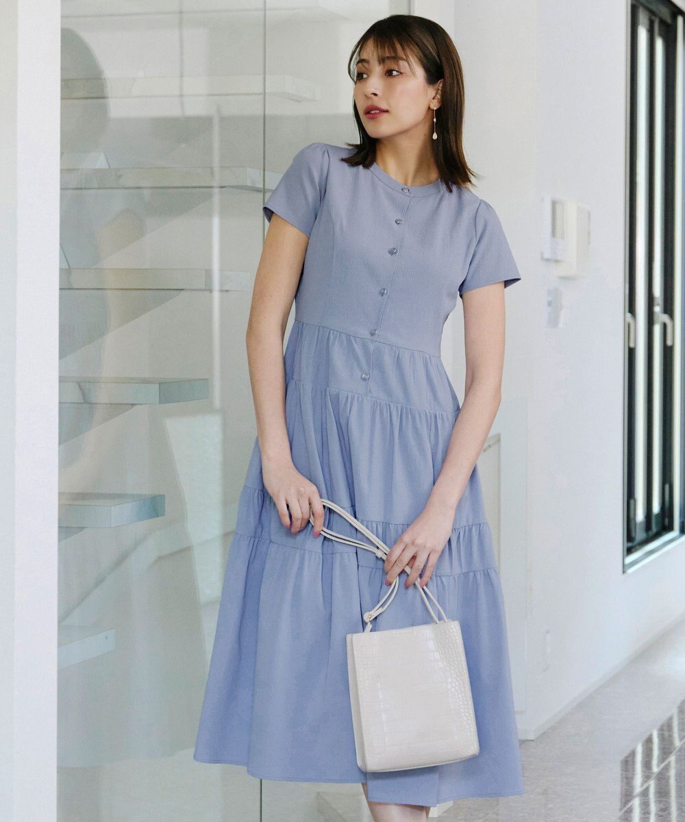 Tiaclasse 【洗える】 ティアードシャツワンピース 