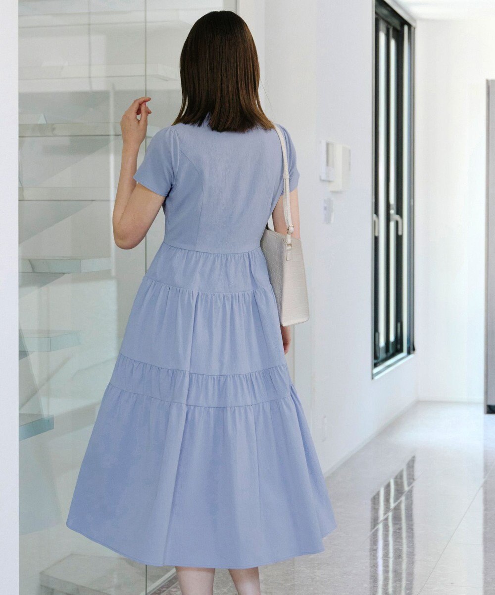 Tiaclasse 【洗える】 ティアードシャツワンピース 