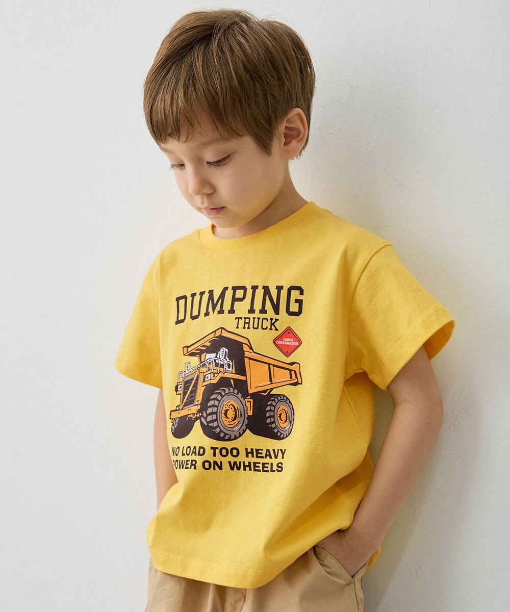 ANY KIDS 【洗濯機可能】はたらく車プリント 半袖Tシャツ 