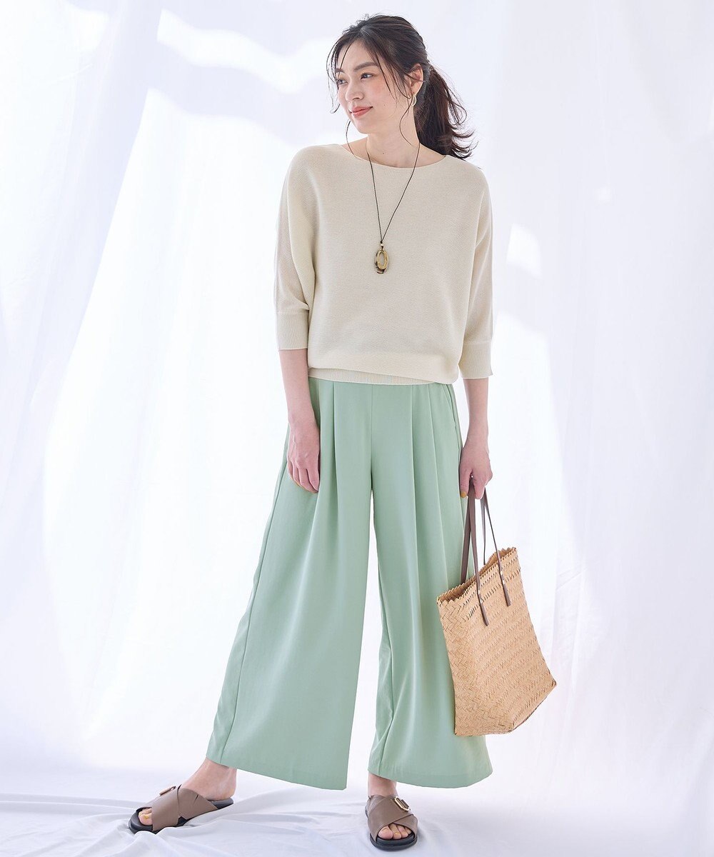 ANY L 【洗濯機可/アンチピリング/UVケア】アクリルガーターニット 