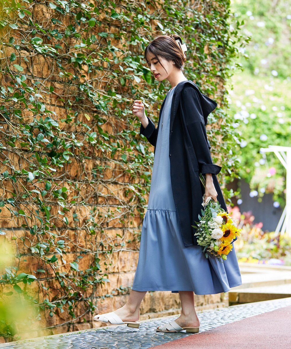 Tiaclasse 【洗える】ギャザーヘムフレアワンピース 