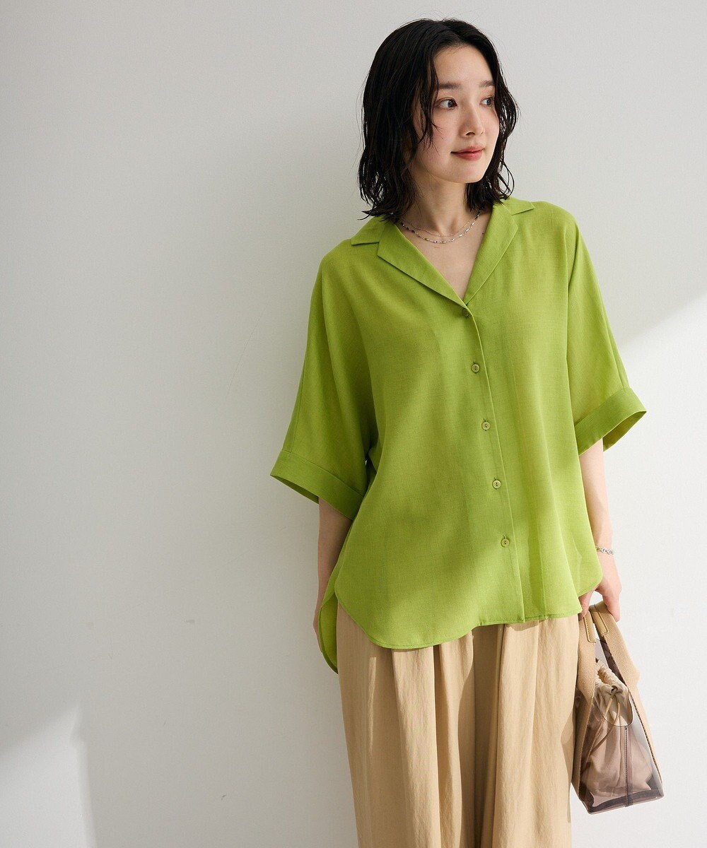 Green Parks 【WEB限定】開襟シアージャケット風シャツⅡ 