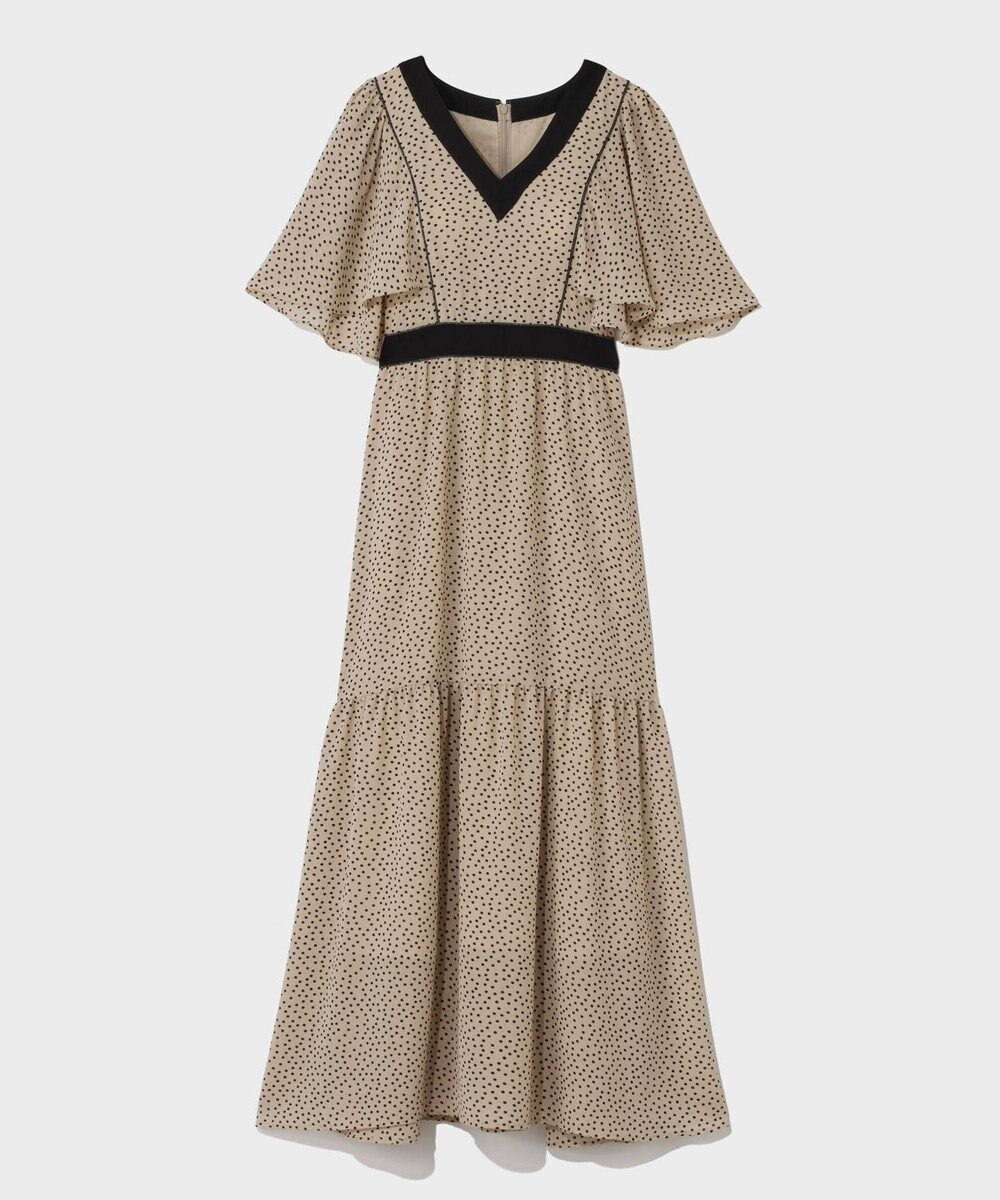 GRACE CONTINENTAL ドットフレアスリーブマキシ 