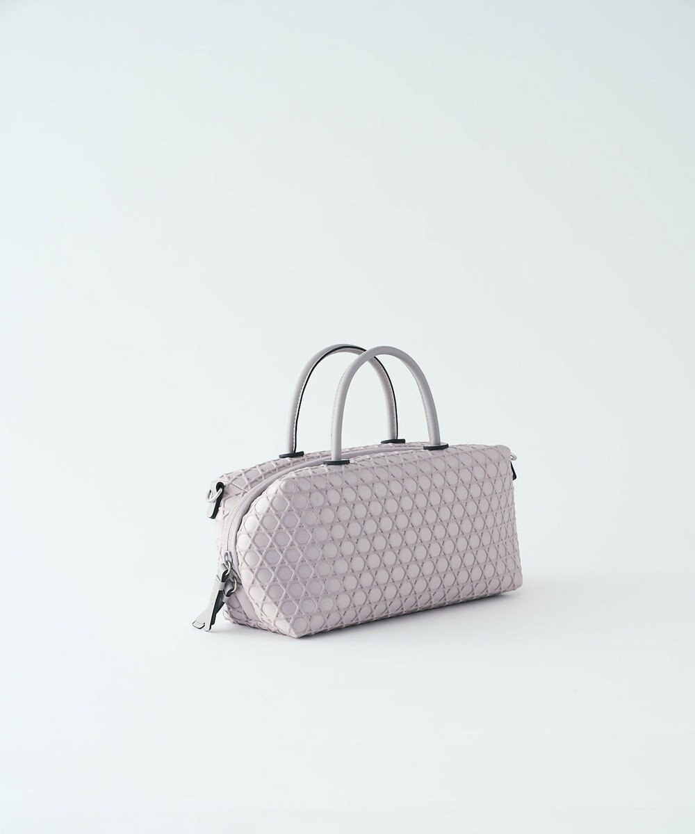 MIYABIYA LAQUOH【撥水加工】篭目柄エンボスボンディング ミニボストン 