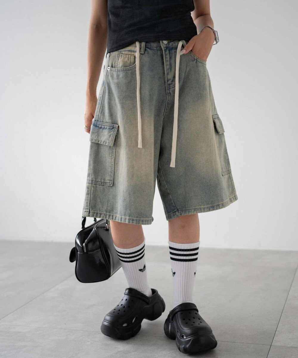WEGO ドロストカーゴハーフパンツ 
