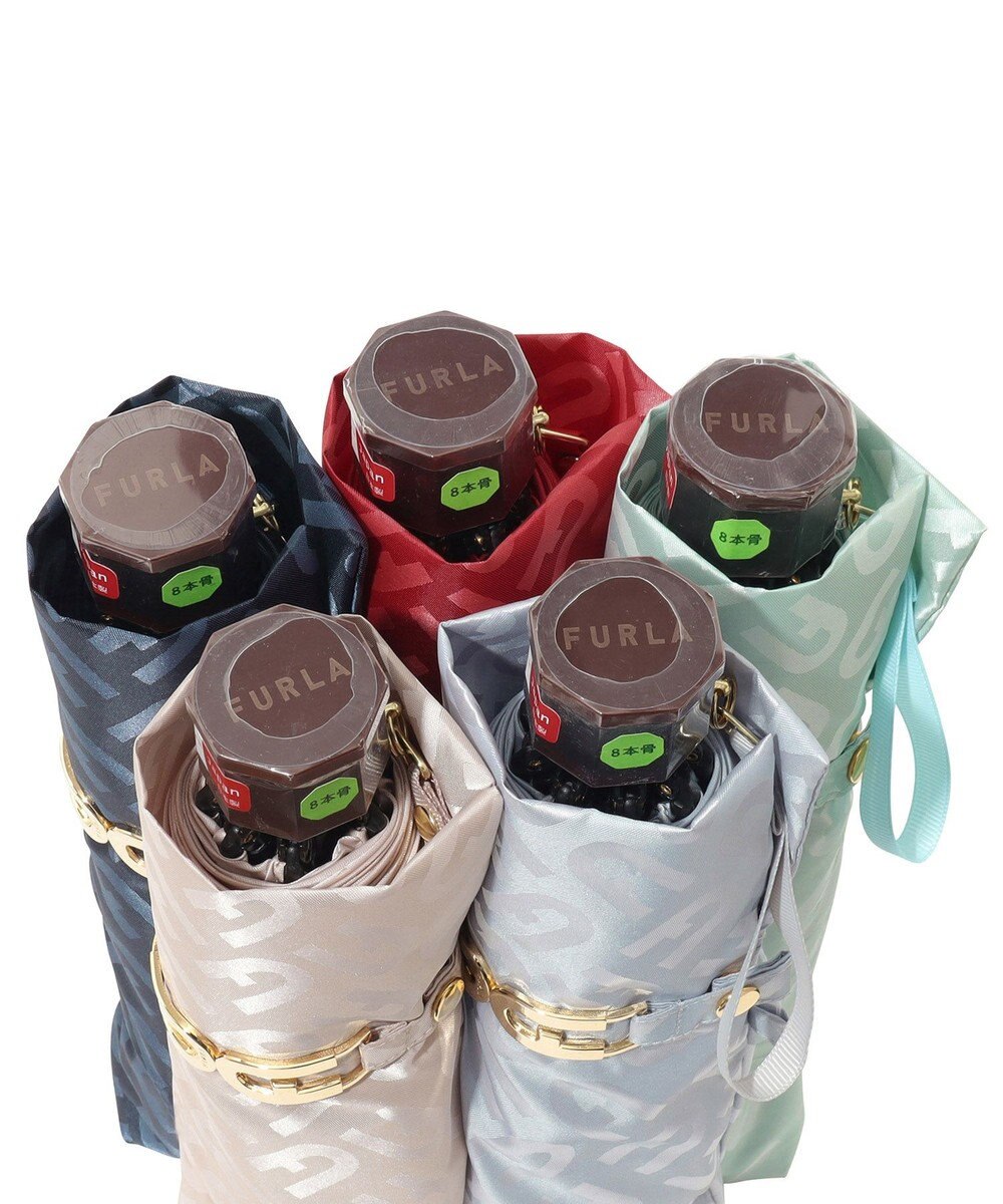 MOONBAT 【耐風】FURLA 折傘 アーチロゴ 