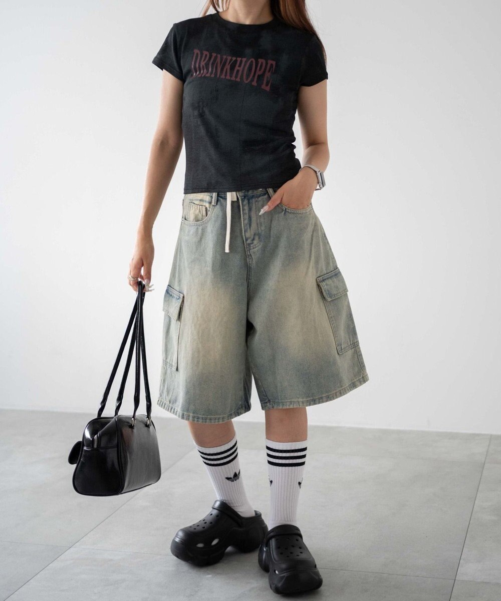 WEGO ドロストカーゴハーフパンツ 