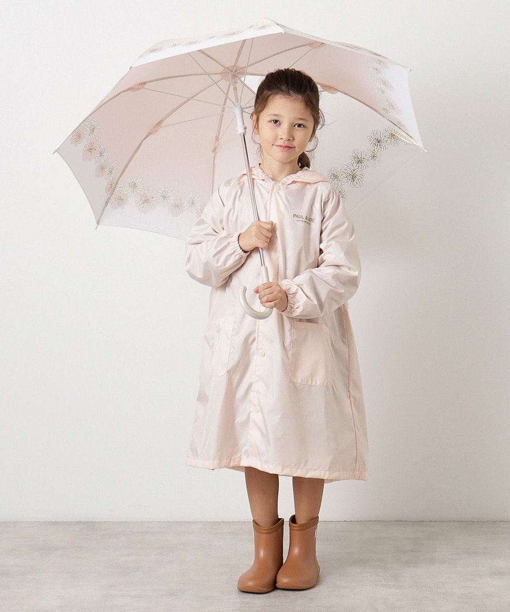 MOONBAT 【ジュニアリュック対応】ポールアンドジョー ポーチ付きキッズレインコート 