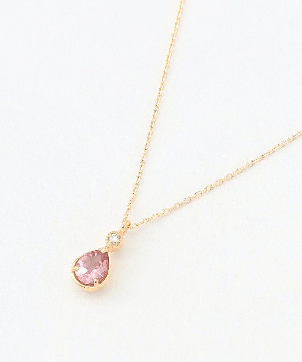 TOCCA 【WEB＆数量限定】PIECE OF FLOWER NECKLACE K10 ピンクトルマリン ダイヤモンド ネックレス 