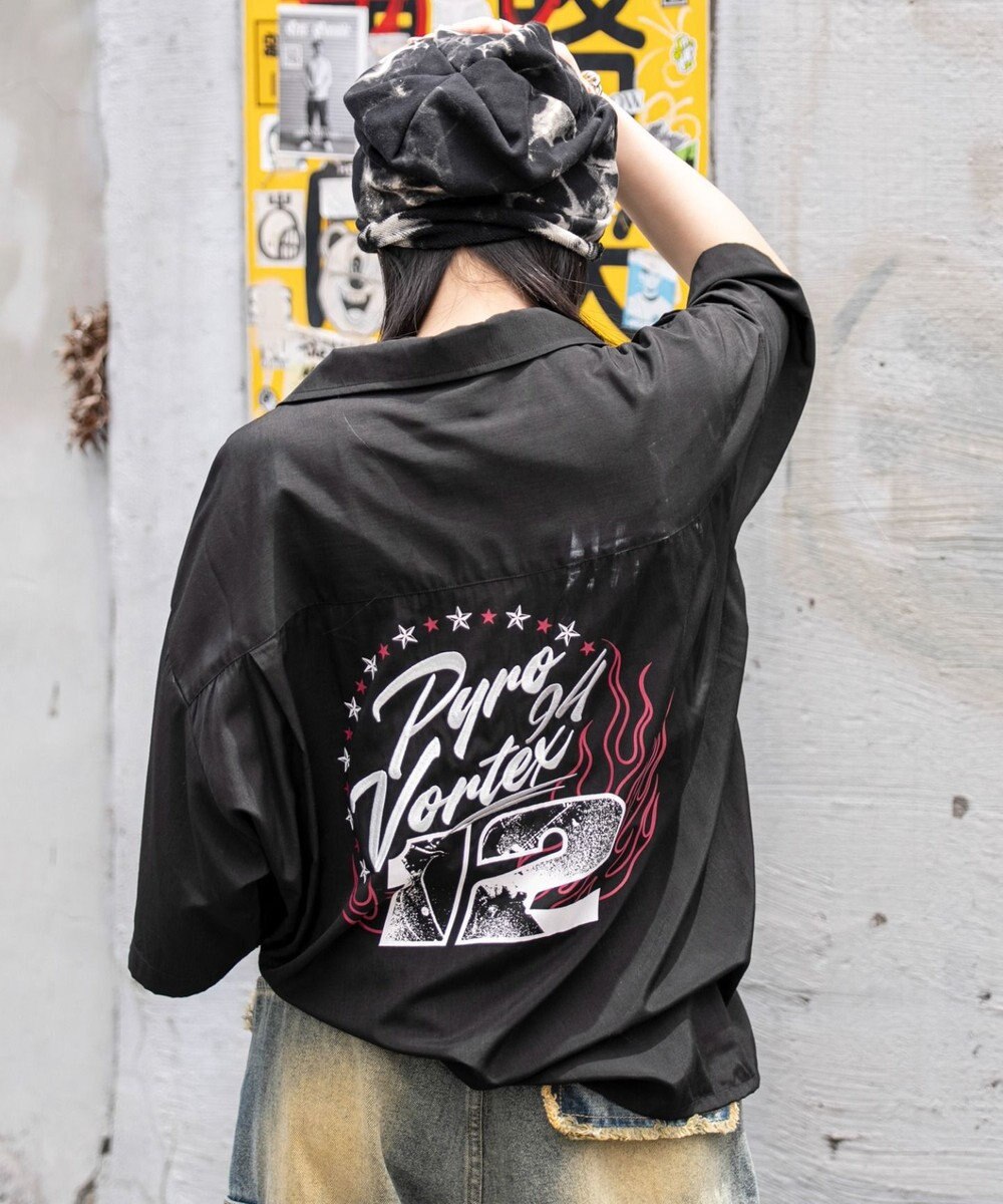 WEGO 【ユニセックス着用ITEM/MLサイズ展開】オープンカラーグラフィックシャツ（SS） 