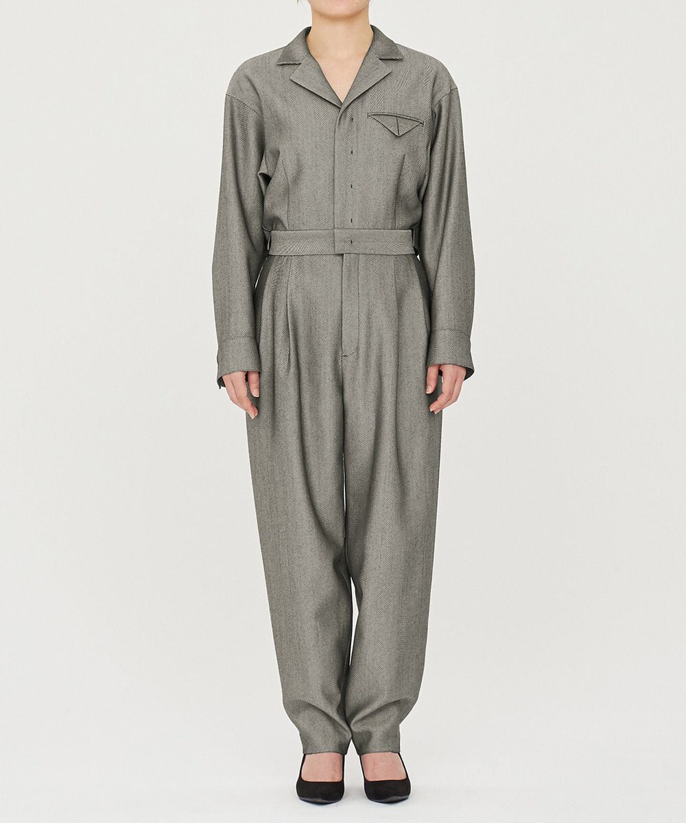 uncrave ヘリンボーンスーツ オールインワン（uncrave WHITE） 