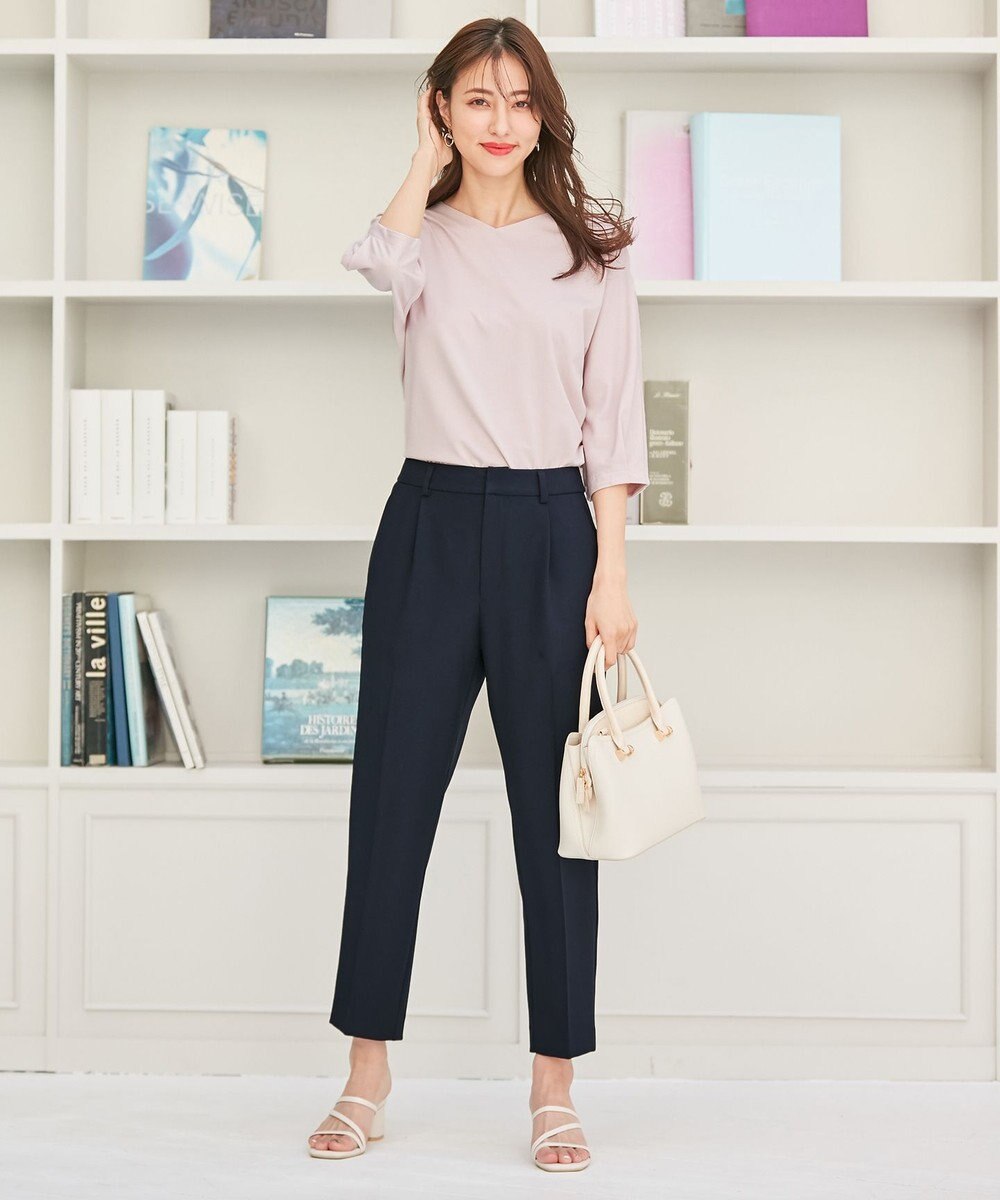 ANY SIS 【セットアップ可】リネンライクポリエステル パンツ 