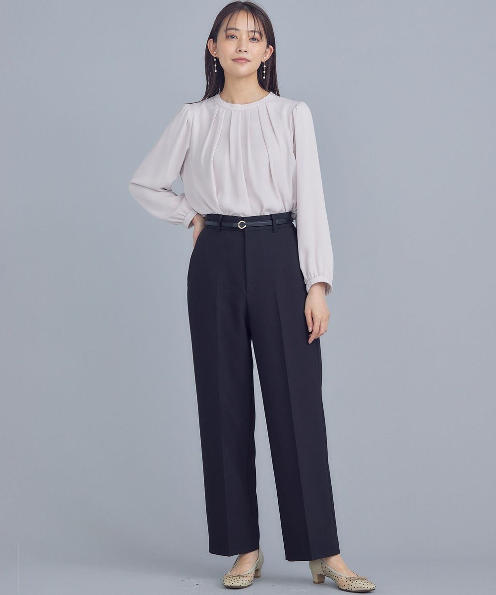 組曲 S 【WEB限定】ベーシックダブルクロス ワイドストレートパンツ 