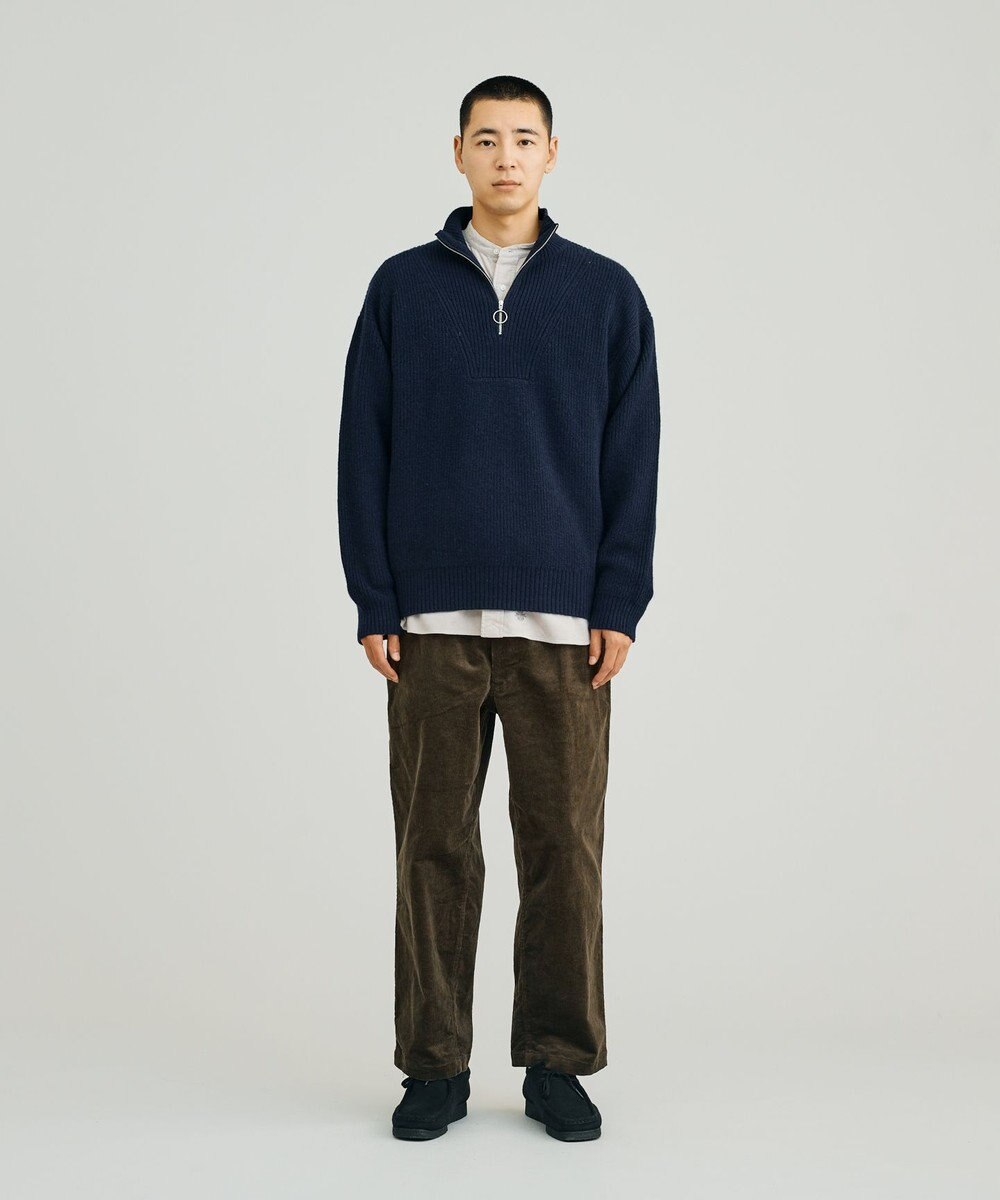 J.PRESS YORK STREET 【UNISEX】ウールカシミヤ ハーフジップニット 