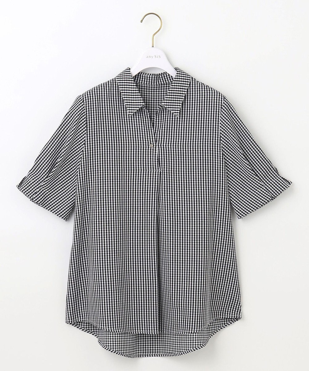 ANY SIS 【洗える】ピケチェック ブラウス 