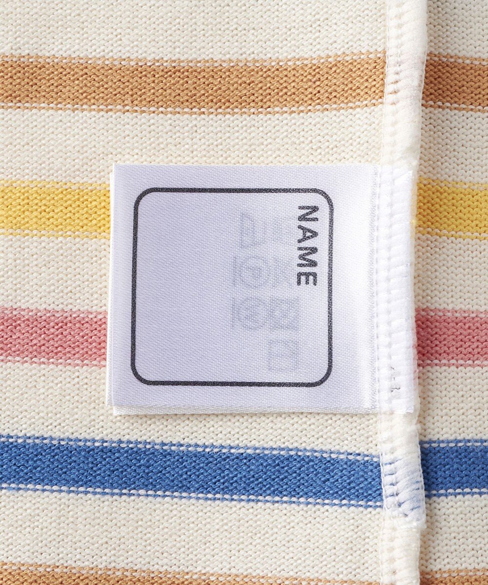 MIKI HOUSE HOT BISCUITS 【80-120cm】ボーダー柄 ワンポイント長袖Tシャツ 