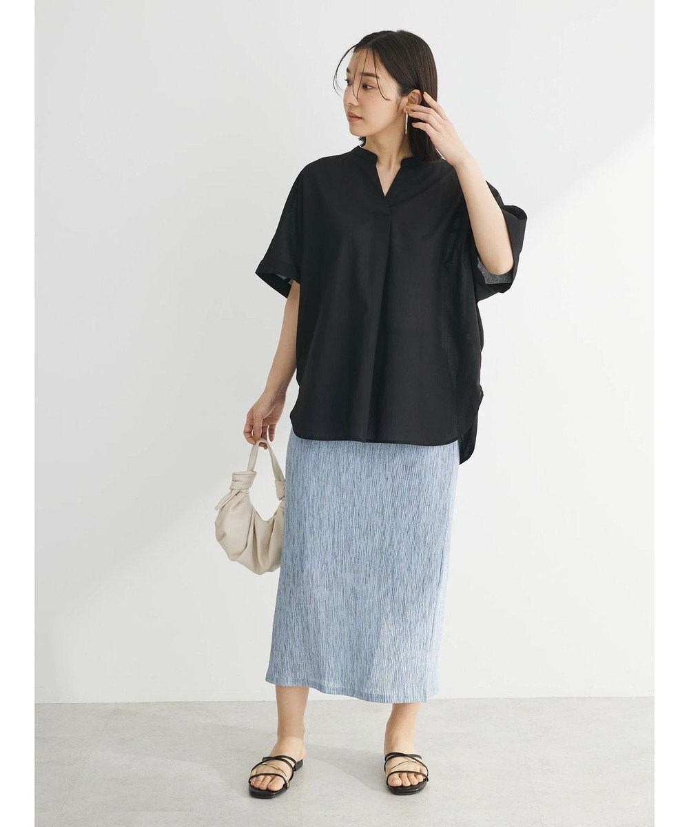 Green Parks メランジプリーツＩラインスカート 