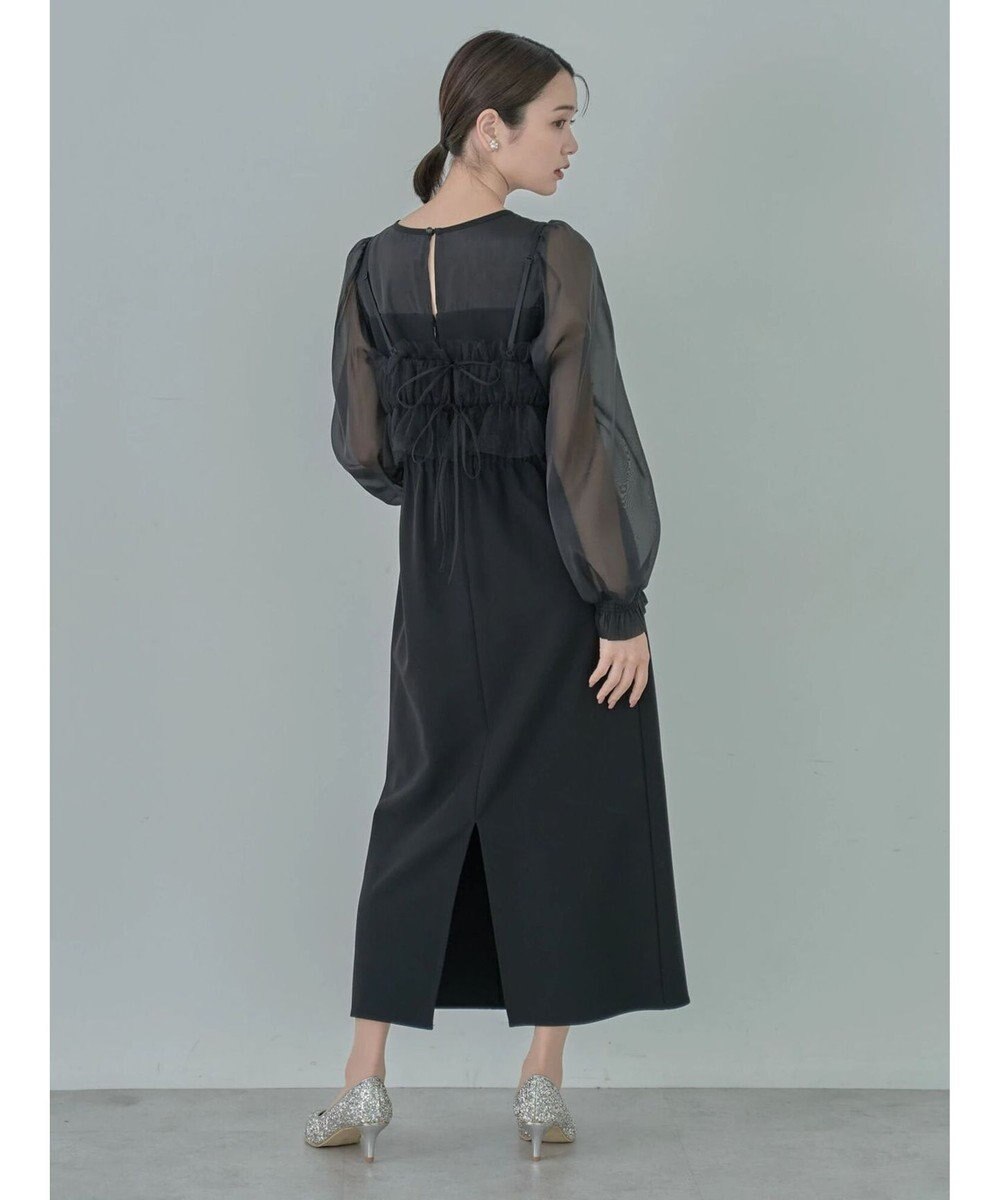 earth music&ecology ＳＥＴ２点チュールキャミ付きドッキングワンピース 