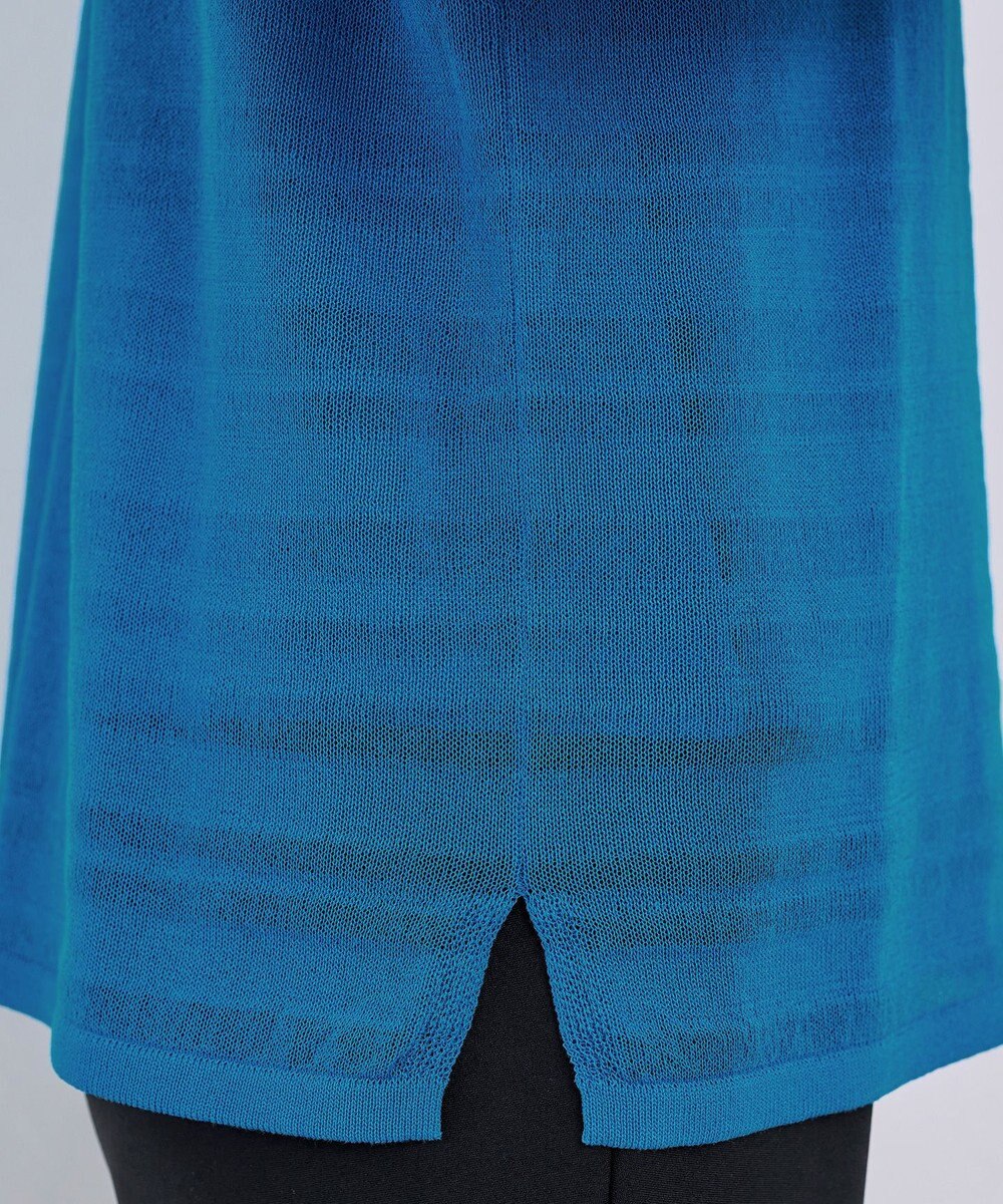 Tiaclasse 【インナーセット・洗える】ボーダー編みシアーニットアンサンブル 