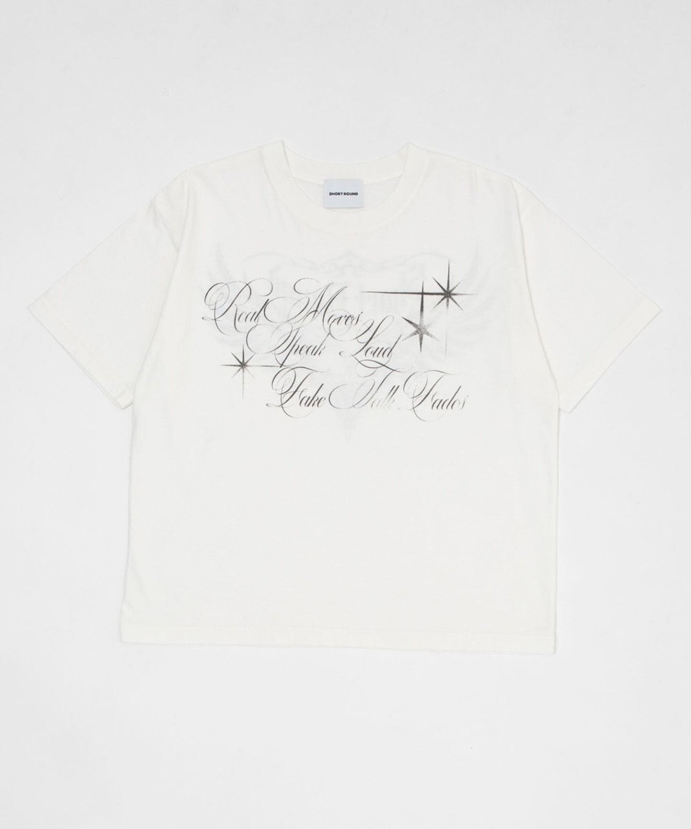 WEGO 【ユニセックス着用ITEM/MLサイズ展開】クロップドグラフィックT（SS） 
