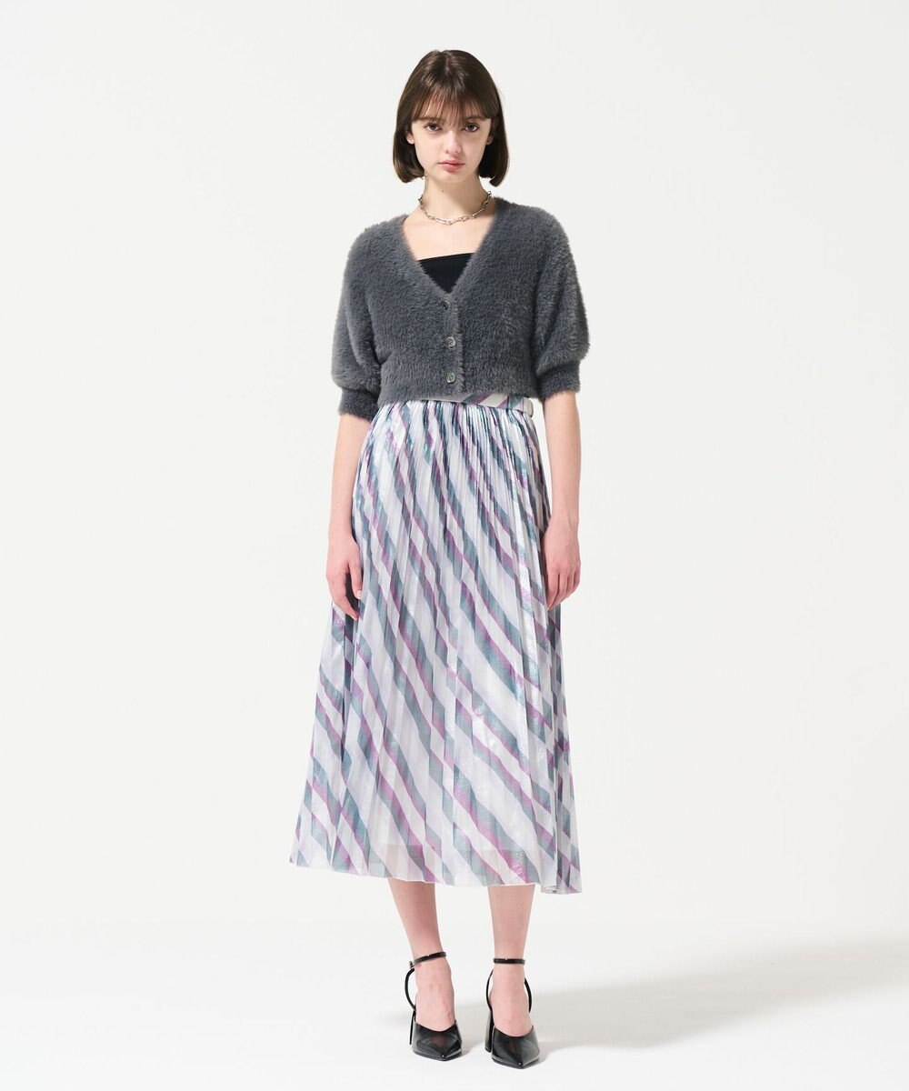 GRACE CONTINENTAL フェザースリーブニットカーディガン 