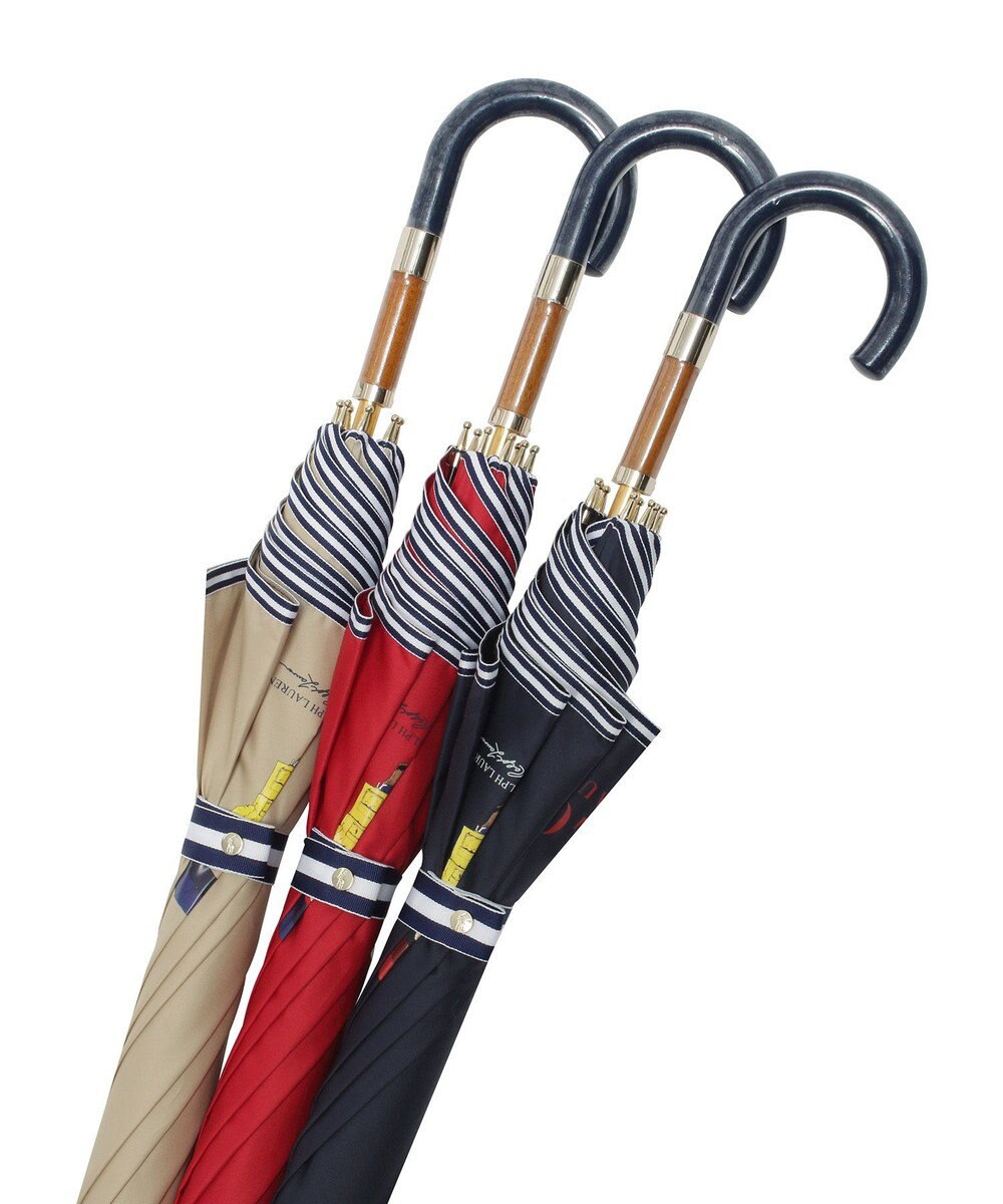 MOONBAT 【雨傘】POLO RALPH LAUREN（ポロ ラルフローレン）長傘 ツイル無地×RAIN BEAR 