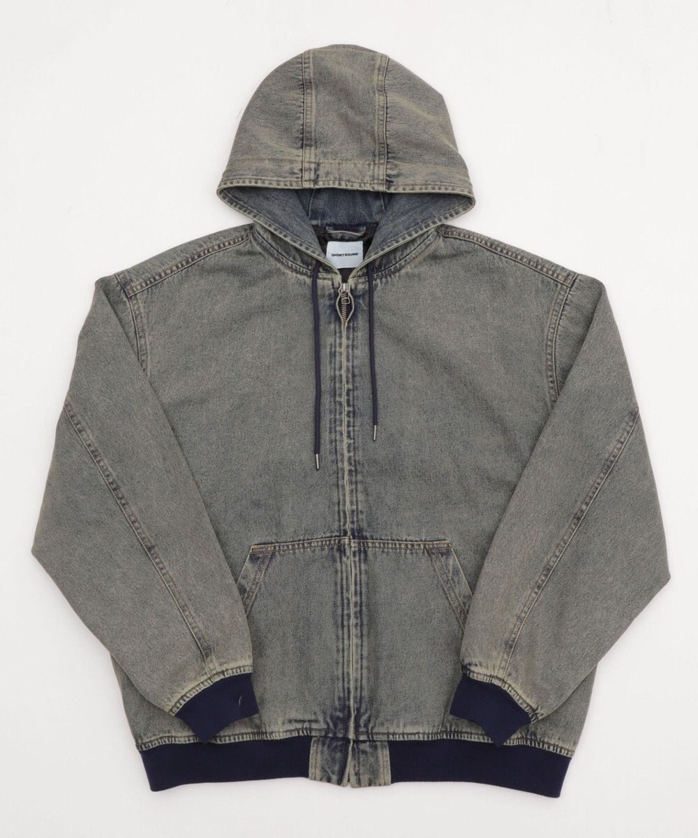 WEGO 【ユニセックス着用ITEM】フードデニムブルゾン 