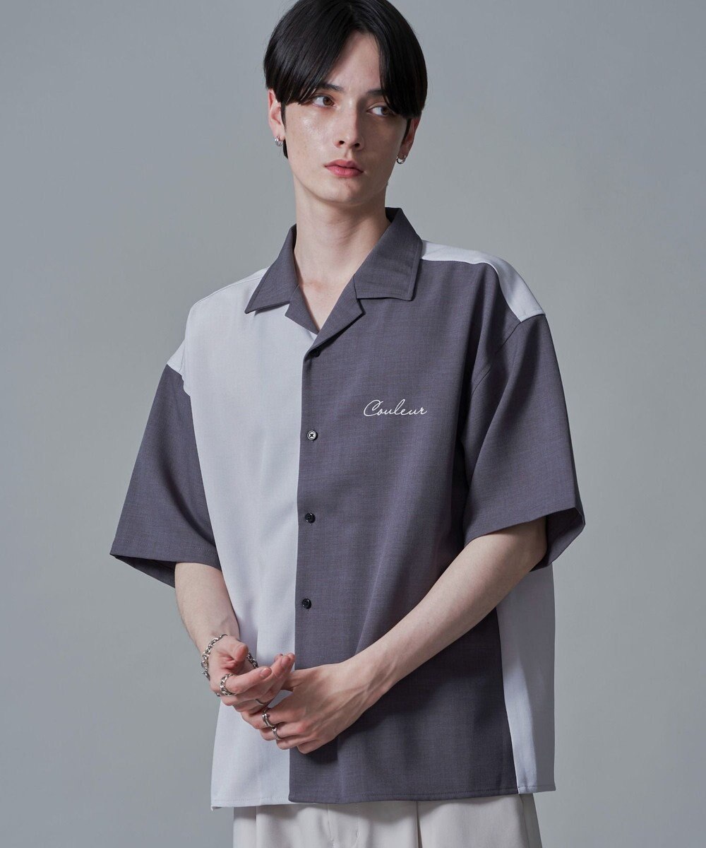 WEGO 【速乾/しわになりにくい/MLサイズ展開】ドライポリカラーブロックシャツ（SS） 