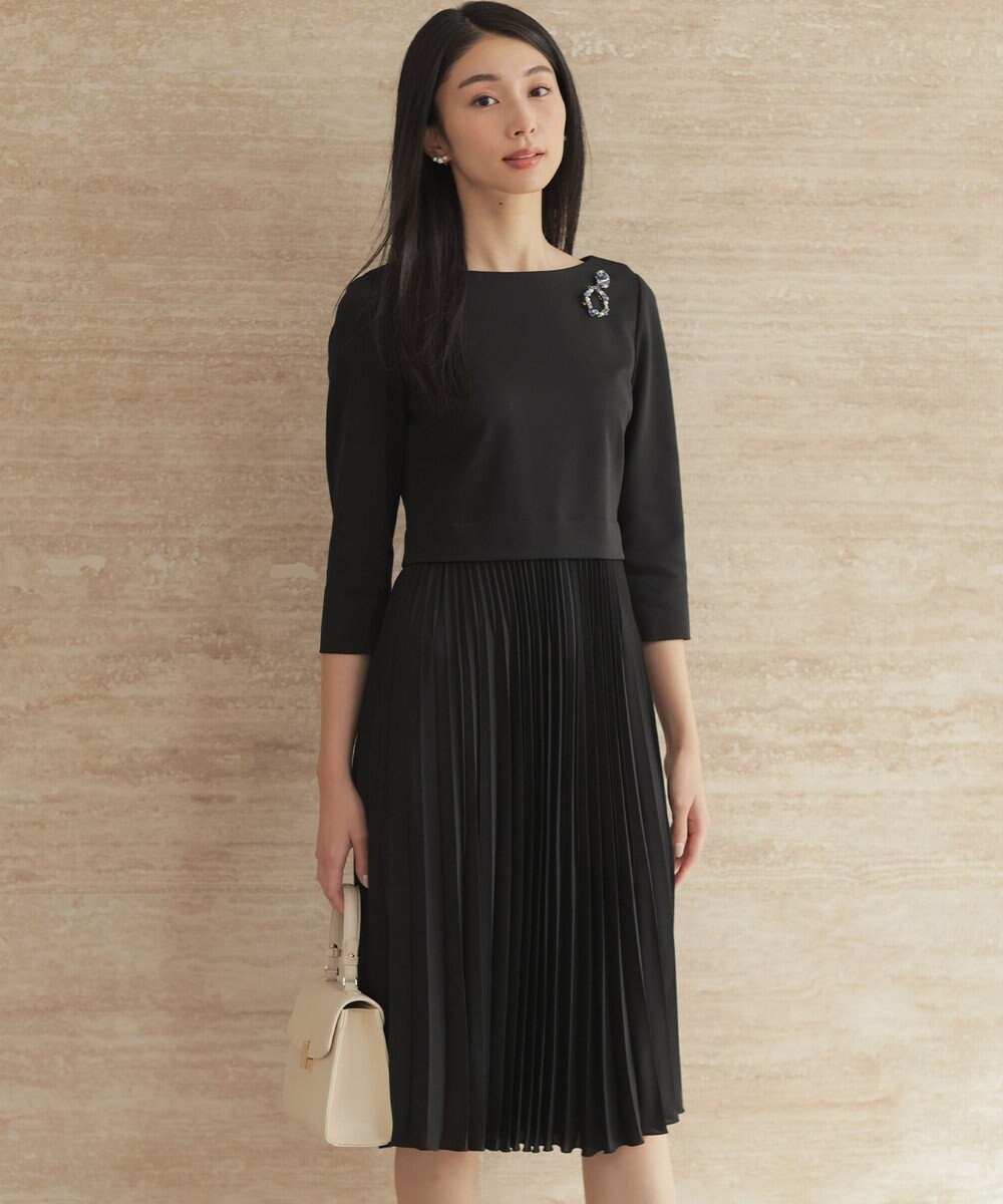 組曲 【KUMIKYOKU NAVY】ジャージーコンビプリーツ ワンピース 